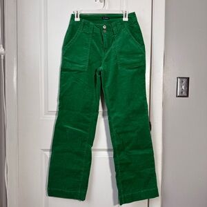Green Corduroy Lowrise Flamingo Pants
